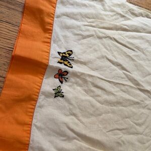 Vintage Embroidered Butterfly Pillowcase